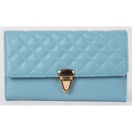 defacto women`s quilted faux leather wallet