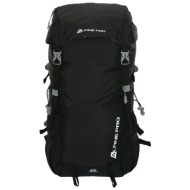 outdoor backpack with raincoat 45l alpine pro lesebe black