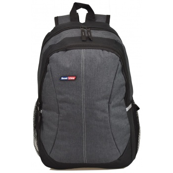 semiline unisex`s backpack j4499-7 grey/navy blue