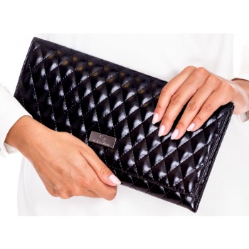 black quilted clutch bag