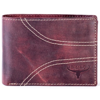 leather wallet with brown stitching