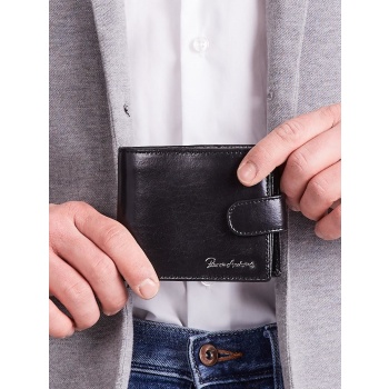 men´s horizontal black leather wallet σε προσφορά