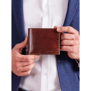 men´s brown horizontal leather wallet
