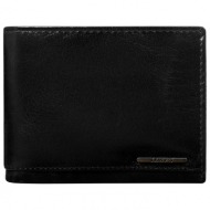 natural leather black wallet with rfid system
