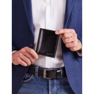 men´s black leather wallet