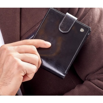 elegant black leather wallet