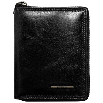 men´s wallet for a man with a black zipper closure