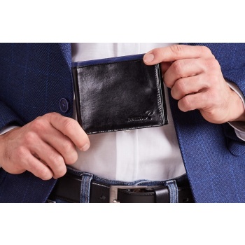 black wallet for men with cobalt module σε προσφορά