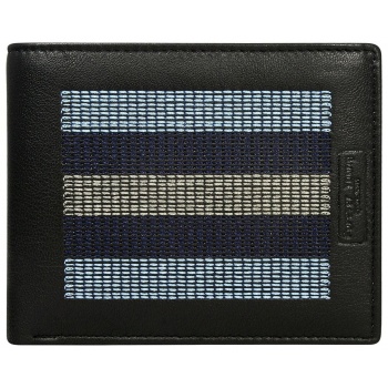 men´s black wallet with horizontal gray stitching σε προσφορά