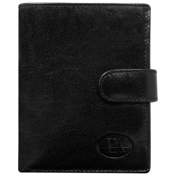 classic black men´s leather wallet with a latch σε προσφορά