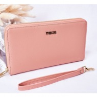 large leather wallet big star hh674002 pink