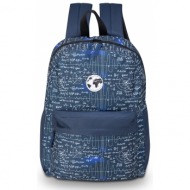 semiline unisex`s backpack j4686-2 navy blue