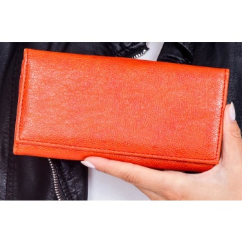 women`s bright red oblong wallet
