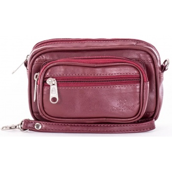 maroon leather men´s belt bag σε προσφορά