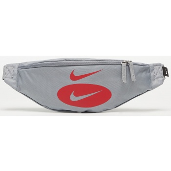 nike heritage hip pack particle grey/ university red σε προσφορά