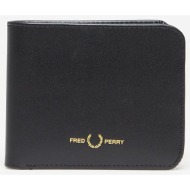 fred perry burnished leathr b`fold wallet black