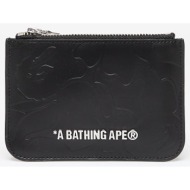 a bathing ape solid camo leather pouch wallet black universal