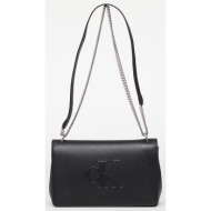 τσάντα calvin klein jeans sculpted ew flap bag black universal