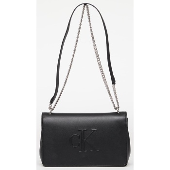 τσάντα calvin klein jeans sculpted ew flap bag black