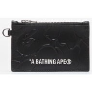 a bathing ape solid camo card holder small wallet black universal