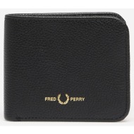 πορτοφόλι fred perry tumbled leather wallet black universal