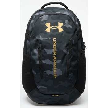 under armour hustle 6.0 backpack black/ black/ metallic σε προσφορά