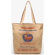 carhartt wip canvas graphic tote arcan print/ dusty h brown universal