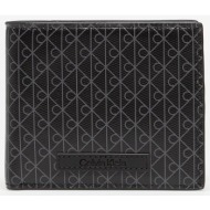 calvin klein emblem aop coated ew billfold wallet black universal