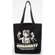 carhartt wip canvas graphic tote wiptopia print/ black universal