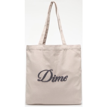 dime cursive chenille tote bag concrete universal