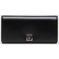 calvin klein emblem hw long bifold wallet black universal