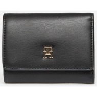 tommy hilfiger th monogram flap trifold wallet black universal
