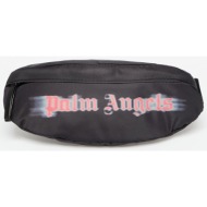palm angels kids blurred logo fannypack black/ red universal