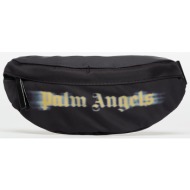 palm angels kids blurred logo fannypack black/ ocher yellow universal