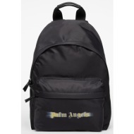 palm angels kids blurred logo big backpack black/ ocher yellow universal