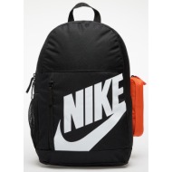 nike elemental big kids` backpack (20l) black/ orange/ white 20 l