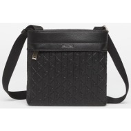 τσάντα calvin klein emblem aop emboss flatpack black universal