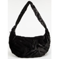 τσάντα nike sportswear faux fur slouchy bag 19l black/ black universal