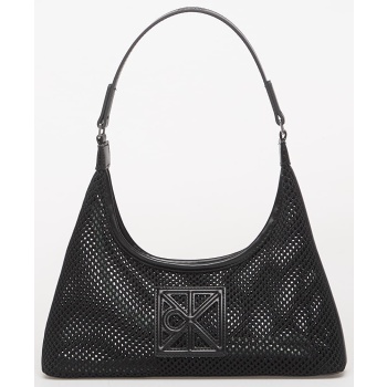 τσάντα calvin klein emblem mesh shoulder bag black universal σε προσφορά
