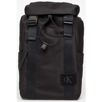 σακίδιο πλάτης calvin klein canvas mix backpack black σε προσφορά