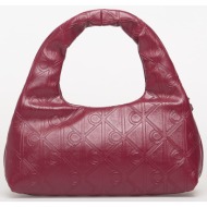 τσάντα calvin klein emblem aop puffer bag with strap alluring pink universal