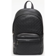 σακίδιο πλάτης calvin klein emblem aop emboss round backpack black universal