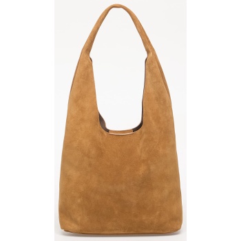 τσάντα calvin klein slouchy suede leather brown universal σε προσφορά