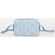 τσάντα calvin klein emblem aop denim cam blue universal