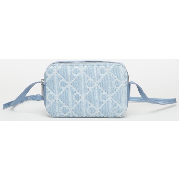 τσάντα calvin klein emblem aop denim cam blue universal σε προσφορά