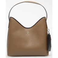 τσάντα tommy hilfiger th icon shoulder bag taupe universal