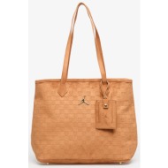 τσάντα jordan jam suede monogram tote cognac universal