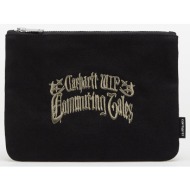 πορτοφόλι carhartt wip canvas graphic zip wallet commuting tales embroidery/ black universal