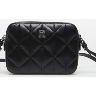 τσάντα calvin klein quilted double zip camera bag black universal