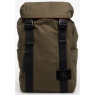 σακίδιο πλάτης calvin klein canvas mix backpack green universal